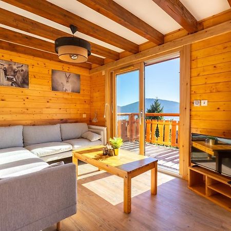 Chalet Les Tilleuls - Jolie Vue Montagne Et Lac Лез-Англь Экстерьер фото