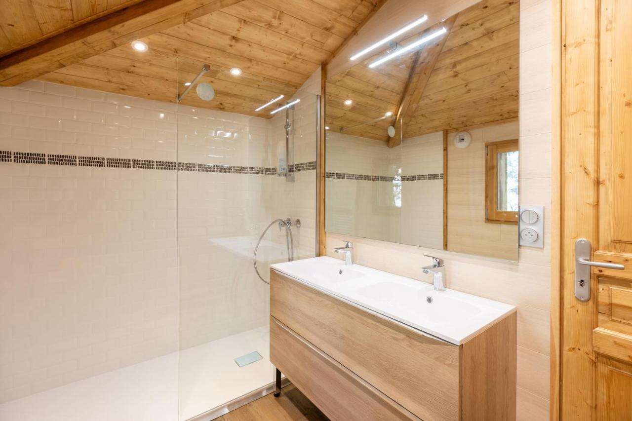 Chalet Les Tilleuls - Jolie Vue Montagne Et Lac Лез-Англь Экстерьер фото